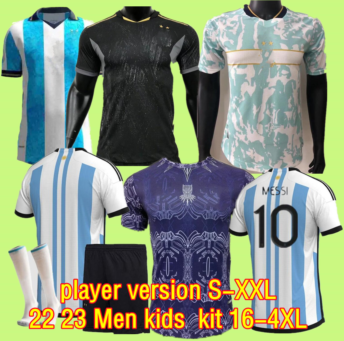 2022 World Argentina Soccer Jerseys Cup Fans & player LO CELSO DI MARIA "M E S S I #10" DYBALA MARADONA TAGLIAFICO football jersey AGUERO futboll kits 16, Player version
2022 World Argentina Soccer Jerseys Cup Fans & player LO CELSO DI MARIA "M E S S I #10" DYBALA MARADONA TAGLIAFICO football jersey AGUERO futboll kits 16, Player version