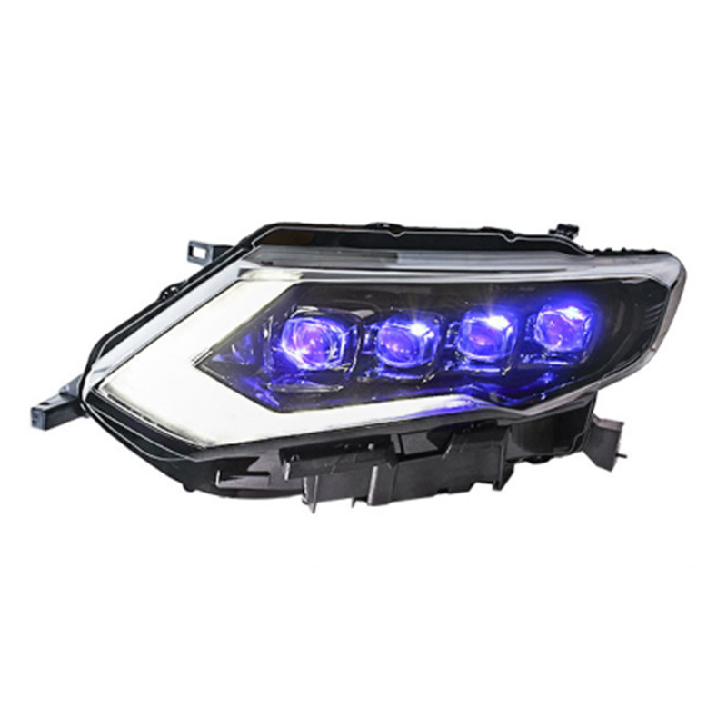 Full LED Headlight For Nissan X-Trail LED Headlights 20 17-20 20 Blue DRL Turn Signal High Beam Running Lights