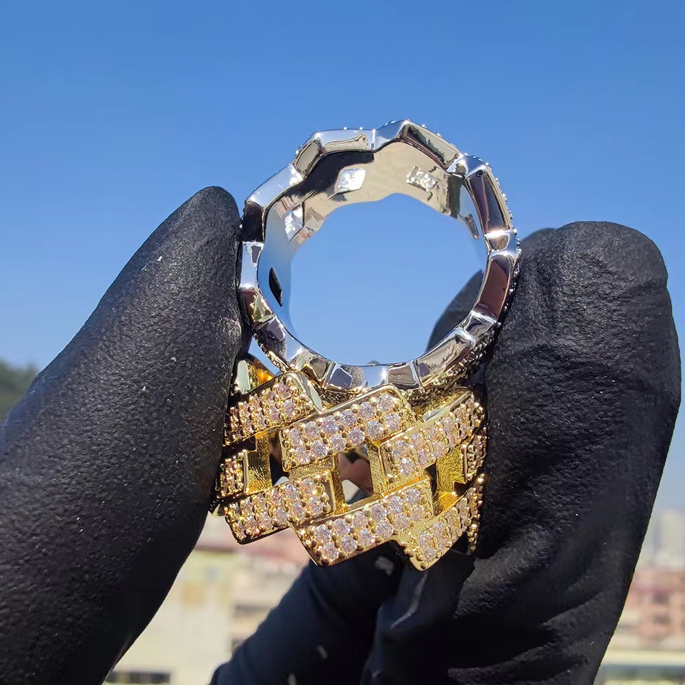 Hip Hop Cuban Rhombus Cluster Ring Full Zircon Bling 18K Real Gold Plated Finger Jewelry
Hip Hop Cuban Rhombus Cluster Ring Full Zircon Bling 18K Real Gold Plated Finger Jewelry