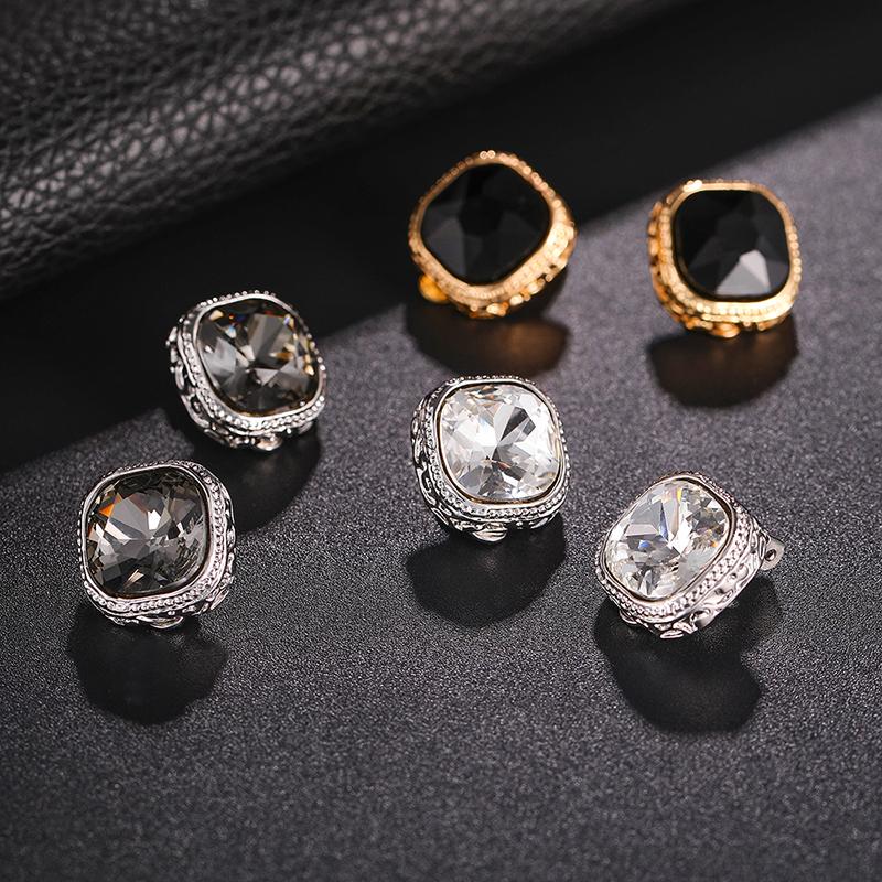 Clip-on & Screw Back Fashion Square Crystal Clip On Earrings No Pierced For Women Girl Gold Silver Jet Color Alloy Ear Clips Wedding Jewelry
Clip-on & Screw Back Fashion Square Crystal Clip On Earrings No Pierced For Women Girl Gold Silver Jet Color Alloy Ear Clips Wedding Jewelry