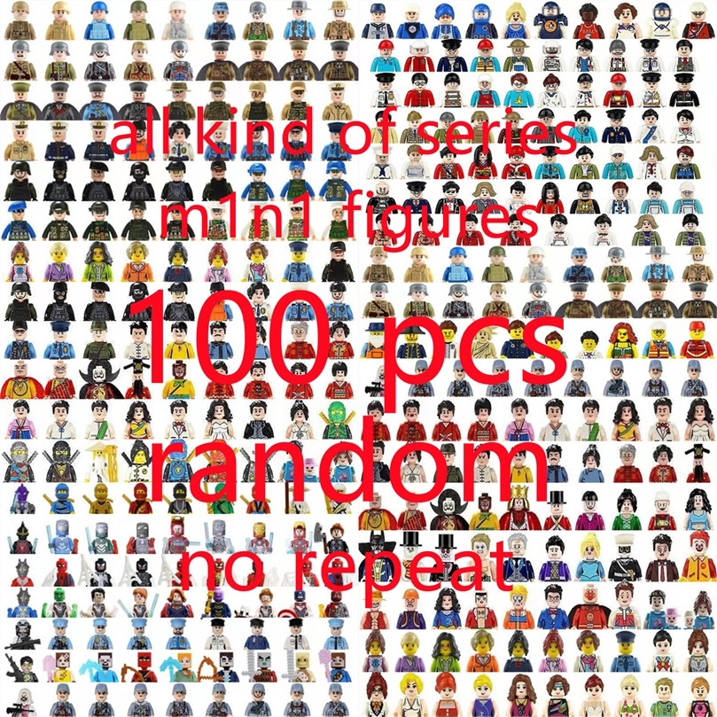 100 Pcs Action Doll MiniFigures Random No Repeat Ninja Family City Worker Athletes Soldier Building Blocks Kid Toys 220726
100 Pcs Action Doll MiniFigures Random No Repeat Ninja Family City Worker Athletes Soldier Building Blocks Kid Toys 220726