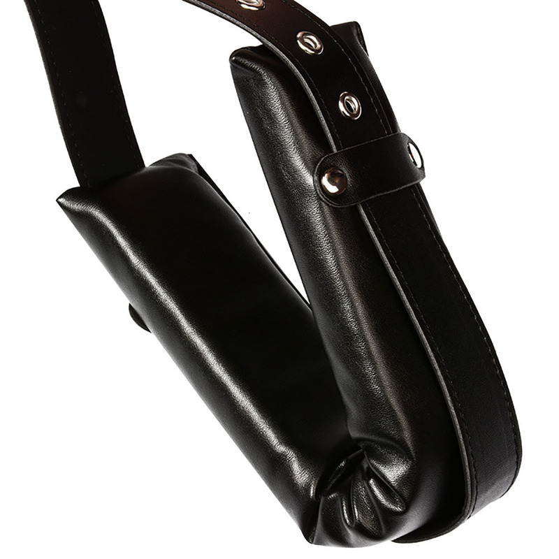 Easy Access Portable Thigh Restraint Sling Body Faux Leather Adjustable Wear Bondage Bandage Shackles Adult Sex Toys For Couple 220330