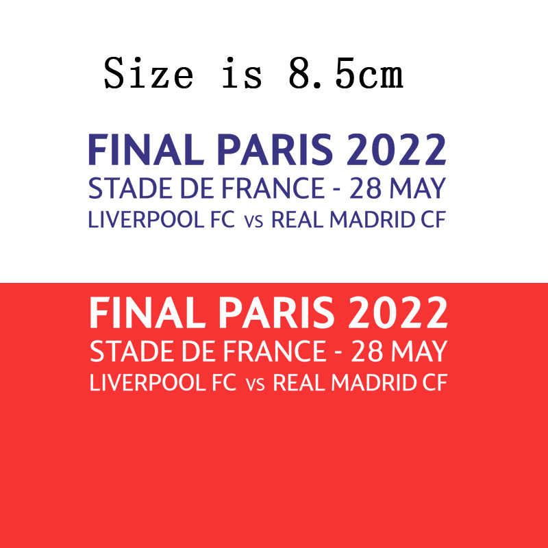 

Collectable FINAL PARIS 2022 Match Details Patch Iron On Heat Transfer Soccer Badge Patches