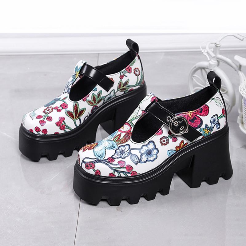 Dress Shoes Trendy Summer Women's Single Leather Punk Thick Sole Pattern Casual High Heels Tacones MujerDress DressDress, White
Dress Shoes Trendy Summer Women's Single Leather Punk Thick Sole Pattern Casual High Heels Tacones MujerDress DressDress, White