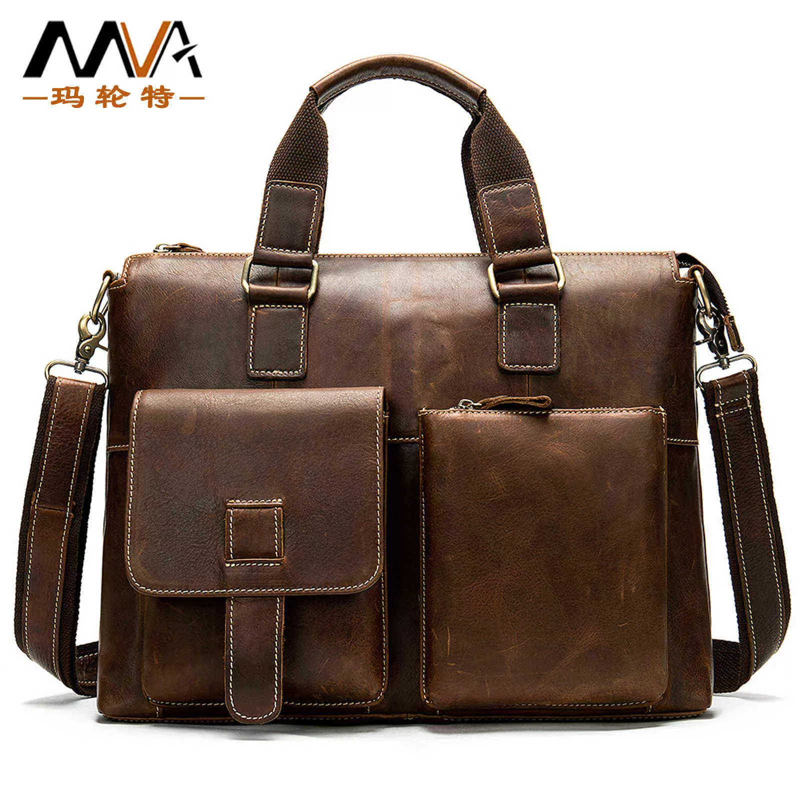 Briefcases Men's Briefcase Top Leather One Shoulder Handbag Busins 14 Inch Computer Bag
Briefcases Men's Briefcase Top Leather One Shoulder Handbag Busins 14 Inch Computer Bag