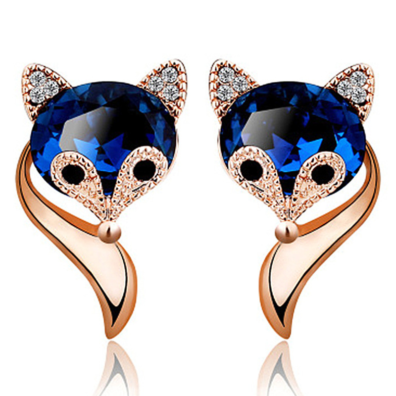 fox crystal earrings for women jewelry female fashion temperament 18K gold sapphire charm temperament fox silver earrings
fox crystal earrings for women jewelry female fashion temperament 18K gold sapphire charm temperament fox silver earrings