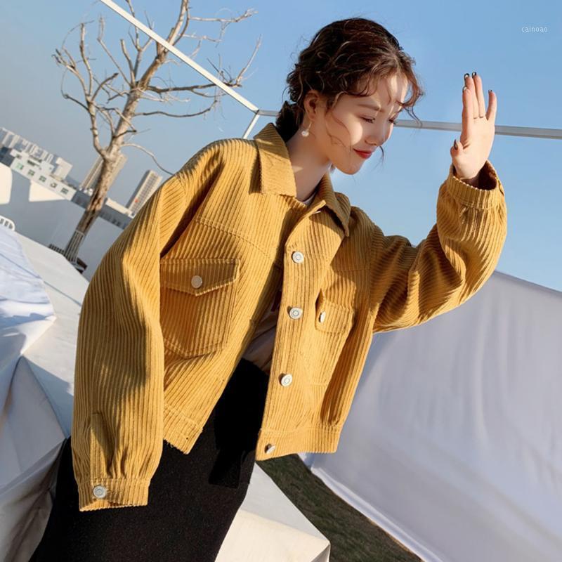 Women' Jackets Basic Lapel Womens Trendy Retro Apricot Corduroy Spring Short All-match Femme Outerwear Casual Chic Minimalist Solid Top, Yellow
Women' Jackets Basic Lapel Womens Trendy Retro Apricot Corduroy Spring Short All-match Femme Outerwear Casual Chic Minimalist Solid Top, Yellow