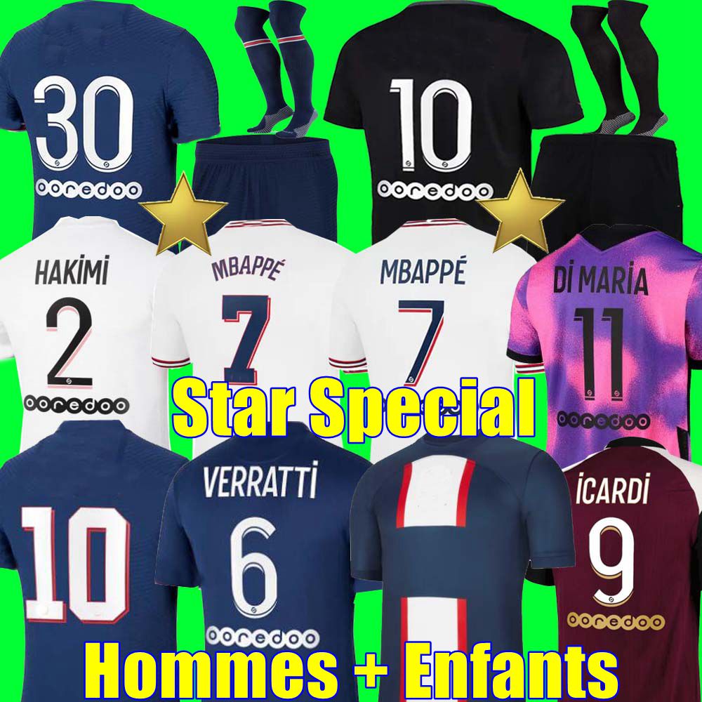 HAKIMI maillot de foot 20 21 22 23 soccer jersey 2022 2023 MBAPPE shirt men kids hommes enfants VERRATTI MARQUINHOS KIMPEMBE fourth STAR SPECIAL di Maria PsGs champion, Away kids
HAKIMI maillot de foot 20 21 22 23 soccer jersey 2022 2023 MBAPPE shirt men kids hommes enfants VERRATTI MARQUINHOS KIMPEMBE fourth STAR SPECIAL di Maria PsGs champion, Away kids