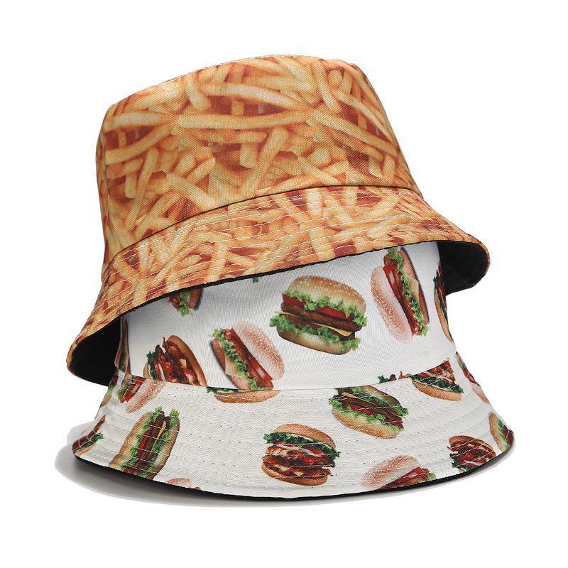 Berets Cotton Chips Hamburgers Food Bucket Hat Two Side Reversible Bob Cap Instant Men Women Beach Sun Fishing Panama HatBerets
Berets Cotton Chips Hamburgers Food Bucket Hat Two Side Reversible Bob Cap Instant Men Women Beach Sun Fishing Panama HatBerets