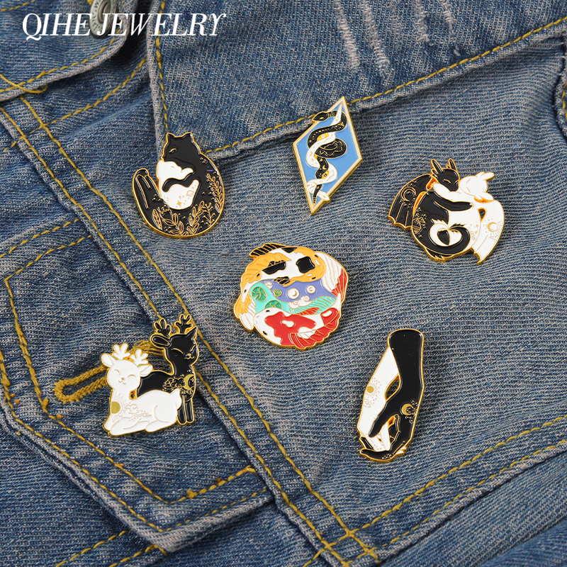 Black White Animal Enamel Pins Snake Cat Dragon Metal Brooches Badge Jewelry Punk Backpack Hat Lapel Clothes Women Kid Wholesale
Black White Animal Enamel Pins Snake Cat Dragon Metal Brooches Badge Jewelry Punk Backpack Hat Lapel Clothes Women Kid Wholesale