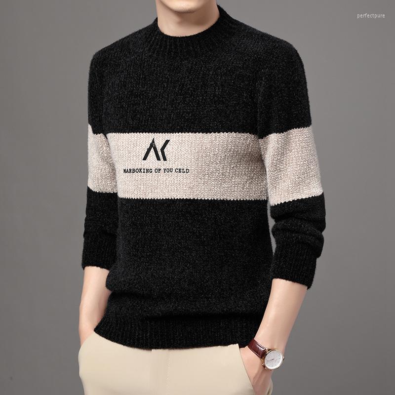 Men's Sweaters Arrival Pullovers Male Autumn Winter Solid Patchwork Chenille Sweater Fashion Letters Embroidery Warm Knitted Pullover Perf22, Black
Men's Sweaters Arrival Pullovers Male Autumn Winter Solid Patchwork Chenille Sweater Fashion Letters Embroidery Warm Knitted Pullover Perf22, Black