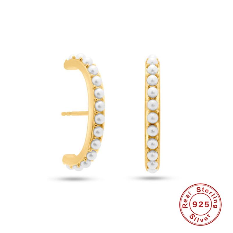 Stud Half Moon Pave Pearl Earrings 925 Sterling Silver Small Ear Bone Piercing For Women Wedding Jewelry GiftStud
Stud Half Moon Pave Pearl Earrings 925 Sterling Silver Small Ear Bone Piercing For Women Wedding Jewelry GiftStud