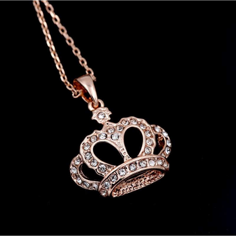Pendant Necklaces European And American Style Fashionable Diamond Noble Personality Crown Rose Gold Necklace
Pendant Necklaces European And American Style Fashionable Diamond Noble Personality Crown Rose Gold Necklace