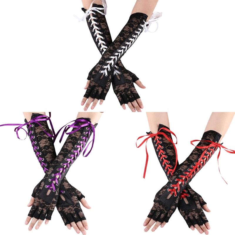 Five Fingers Gloves Flower Lace Fingerless Elbow Length Breathable Half Finger Up Mesh Hand Cover For Costume Drop
Five Fingers Gloves Flower Lace Fingerless Elbow Length Breathable Half Finger Up Mesh Hand Cover For Costume Drop