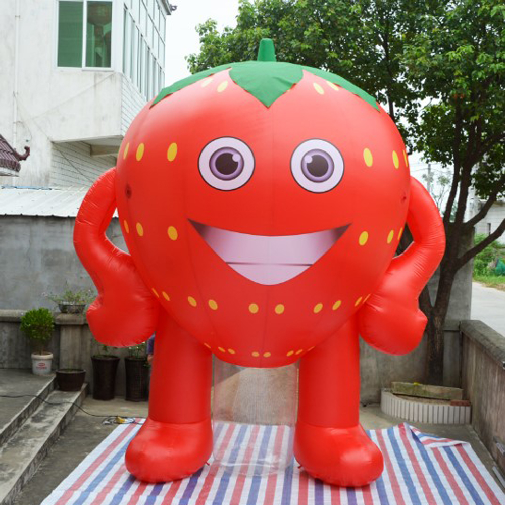 Fruit Shop Decoration Event Giant Inflatable Strawberry Model With Blower Wholesale Festival Advertising