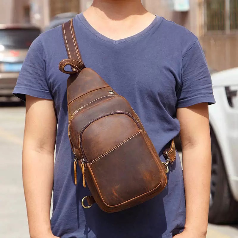 Waist bag Crazy Horse Cht Men's Single Shoulder Msenger Bag Head Leather Leisure Backpack
Waist bag Crazy Horse Cht Men's Single Shoulder Msenger Bag Head Leather Leisure Backpack