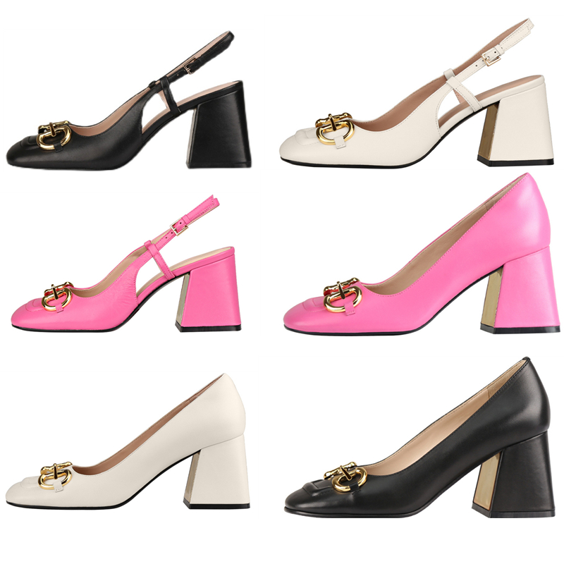 Designer Sandals Horseshoes Summer Square Head Button Leather Thick Heel Banquet Wedding Party Women Shoes High Heels 34-41 With Box, Foam
Designer Sandals Horseshoes Summer Square Head Button Leather Thick Heel Banquet Wedding Party Women Shoes High Heels 34-41 With Box, Foam