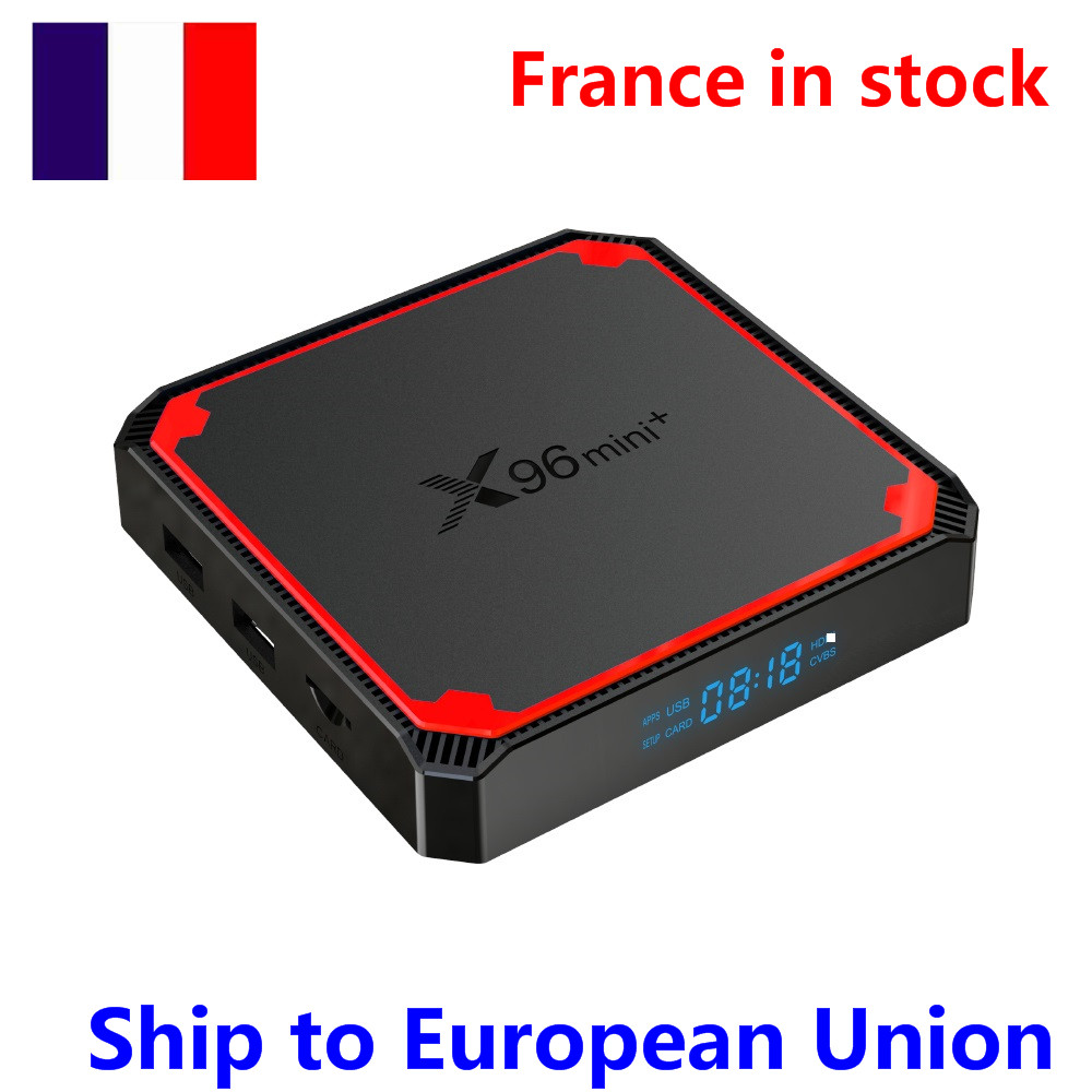 Ship from france to european Android 9.0 TV BOX X96 mini plus Amlogic S905W4 Quad core 1GB 8GB 2GB 16GB Support Dual WIFI