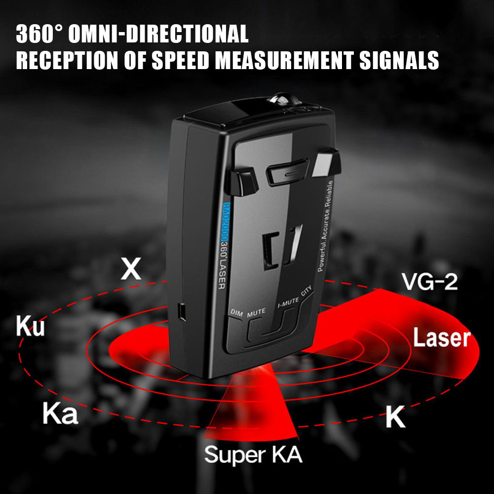 Car Radar Detector 12V English Russian Radar Detection Speed Alarm 2 Modes K X Ka Band Auto Accessories