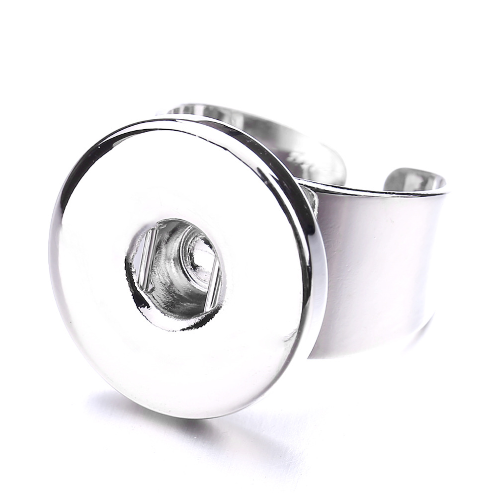18mm Snap Button open Ring 18mm Snaps Buttons Rings For Women Jewelry
