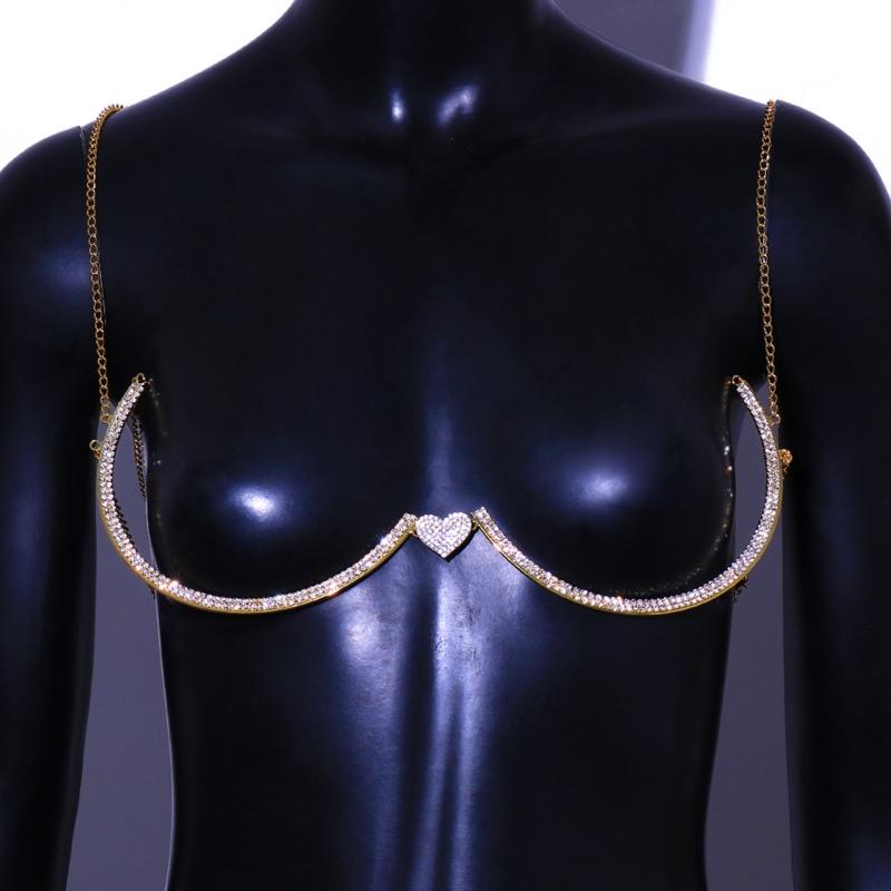 Belts Sexy Rhinestone Chest Bracket Bra Chain Body For Women Jewelry 101ABelts, Silver
Belts Sexy Rhinestone Chest Bracket Bra Chain Body For Women Jewelry 101ABelts, Silver