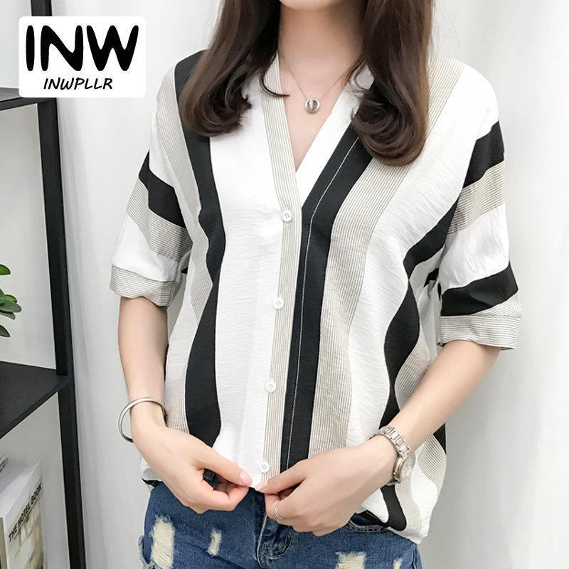 Womens Tops And Blouses V-neck Batwing Sleeve Striped Shirts Women Blouse Casual Plus Size Blusas Mujer Chemisier Femme Women's &, Black
Womens Tops And Blouses V-neck Batwing Sleeve Striped Shirts Women Blouse Casual Plus Size Blusas Mujer Chemisier Femme Women's &, Black