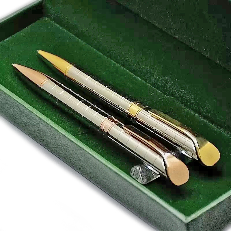 High Quality RX Ballpoint Pen Classic Version Golden Silver Clip Luxury School Office Stationery Gift Refills Plush Pouch
High Quality RX Ballpoint Pen Classic Version Golden Silver Clip Luxury School Office Stationery Gift Refills Plush Pouch