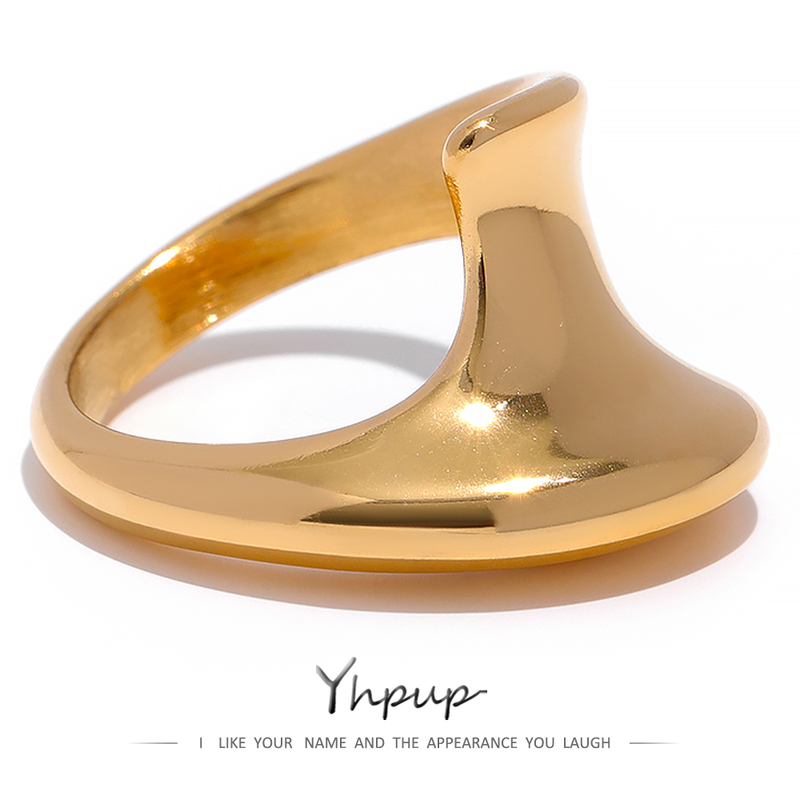Yhpup Stainless Steel Geometric Ring Statement Gold Color Metal Twisted Finger Waterproof Jewelry Party Gift Accessories 220716
Yhpup Stainless Steel Geometric Ring Statement Gold Color Metal Twisted Finger Waterproof Jewelry Party Gift Accessories 220716