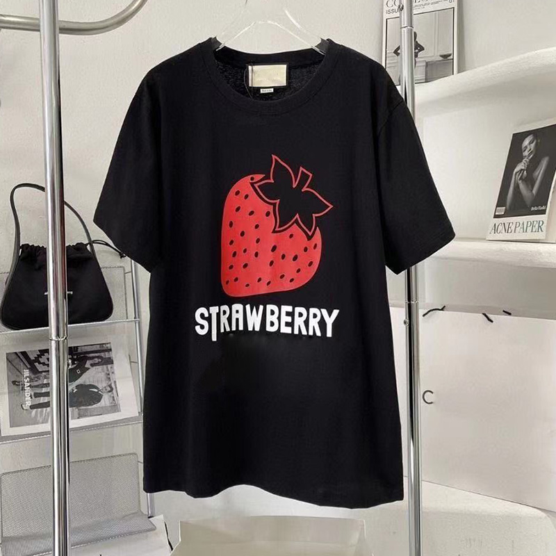 

straw berry designer tops t-shirt mens beverly hills Cherry fashion luxury clothing short sleeve man women Punk Bear print letter breathing Casual Tees plus size S-5XL, 24