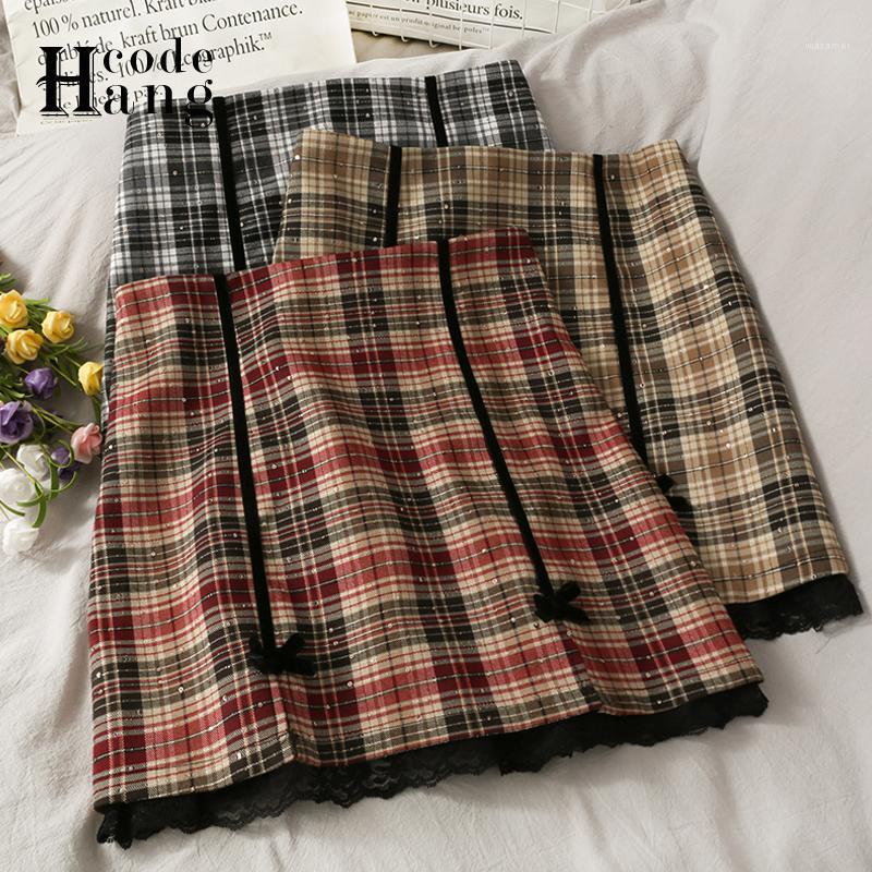 Skirts HangCode Chic Lace Patchwork Vintage Plaid Women Mini 2022 Korean Fashion Girl Bow Design Shine A-line Short, Black
Skirts HangCode Chic Lace Patchwork Vintage Plaid Women Mini 2022 Korean Fashion Girl Bow Design Shine A-line Short, Black