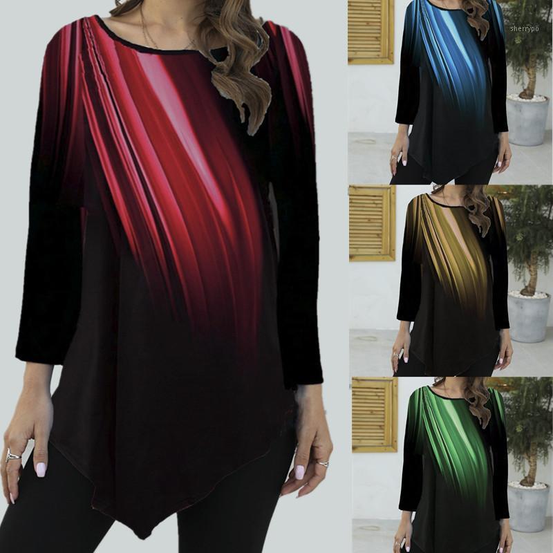 Women' T-Shirt Rainbow Gradient Print Oversized Autumn Woman O-neck Long-sleeved Irregular Pullover Top Fashion Street T Shirt, Ts0194emerald green
Women' T-Shirt Rainbow Gradient Print Oversized Autumn Woman O-neck Long-sleeved Irregular Pullover Top Fashion Street T Shirt, Ts0194emerald green