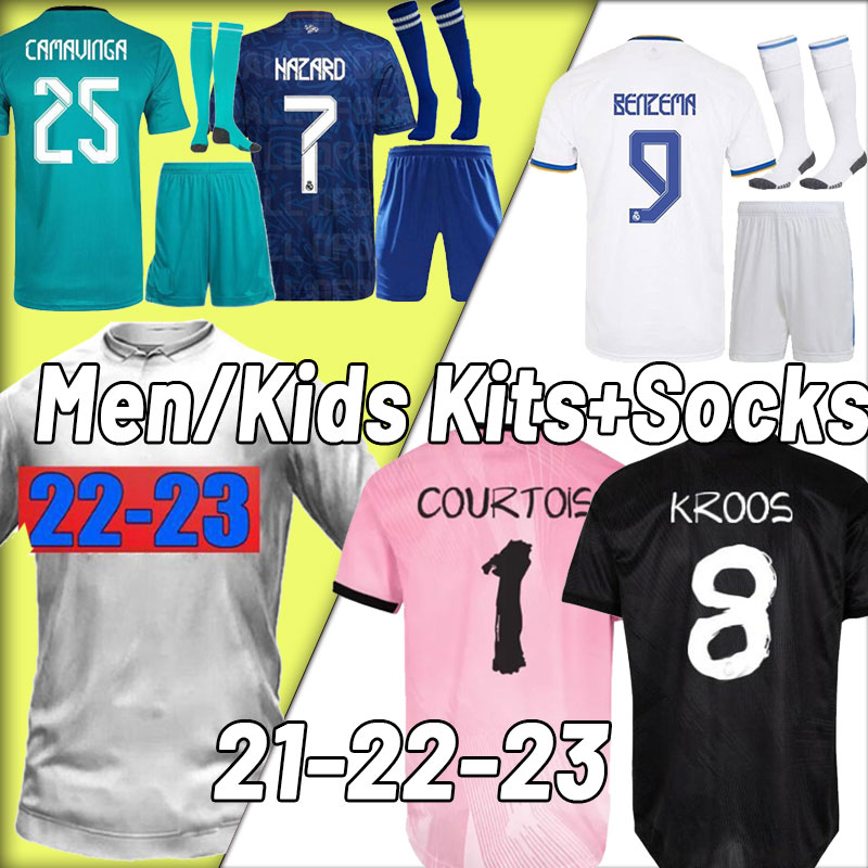 VINICIUS BENZEMA 21 22 23 Real Soccer Jersey Camiseta De Fútbol Madrid MODRIC RODRYGO Men Kit Kids Full Set Football Shirt Home Away COURTOIS HAZARD ASENSIO sock player, 22-23 home
VINICIUS BENZEMA 21 22 23 Real Soccer Jersey Camiseta De Fútbol Madrid MODRIC RODRYGO Men Kit Kids Full Set Football Shirt Home Away COURTOIS HAZARD ASENSIO sock player, 22-23 home