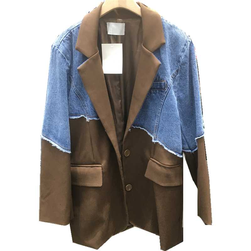 Women's Suits & Blazers Fashion Chic Denim Patchwork Suit Jacket Women's 2022 Spring Korean Style Vintage Loose Contrast Color Blazer Fe, Black
Women's Suits & Blazers Fashion Chic Denim Patchwork Suit Jacket Women's 2022 Spring Korean Style Vintage Loose Contrast Color Blazer Fe, Black