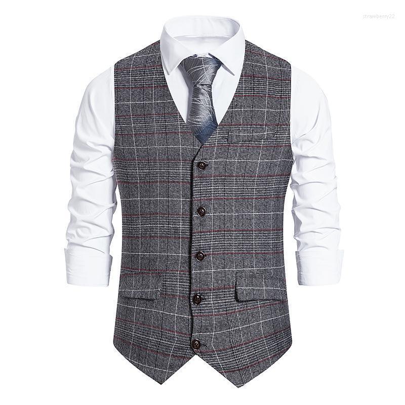 Men' Vests Mens Vintage Plaid Single Breasted Suit 2022 Brand Slim Fit Sleeveless Vest Waistcoat Men Formal Business Gilet Homme Stra22, Khaki
Men' Vests Mens Vintage Plaid Single Breasted Suit 2022 Brand Slim Fit Sleeveless Vest Waistcoat Men Formal Business Gilet Homme Stra22, Khaki