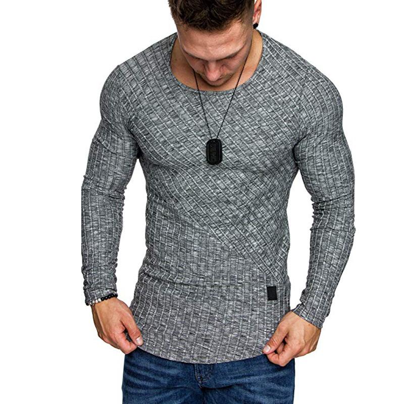 

Men's T-Shirts Monochrome Plaid Splicing Pleated Detail Long Sleeved T-shirt Men's Spring Autumn Casual Top Pullover Fashion Slim Clothi, Black
