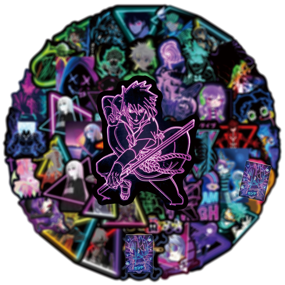 New Waterproof 10/30/50pcs Mix Neon Anime Stickers Graffiti Decals Phone Bike Car Laptop Skateboard Lage Kid toon Sticker Toy sticker