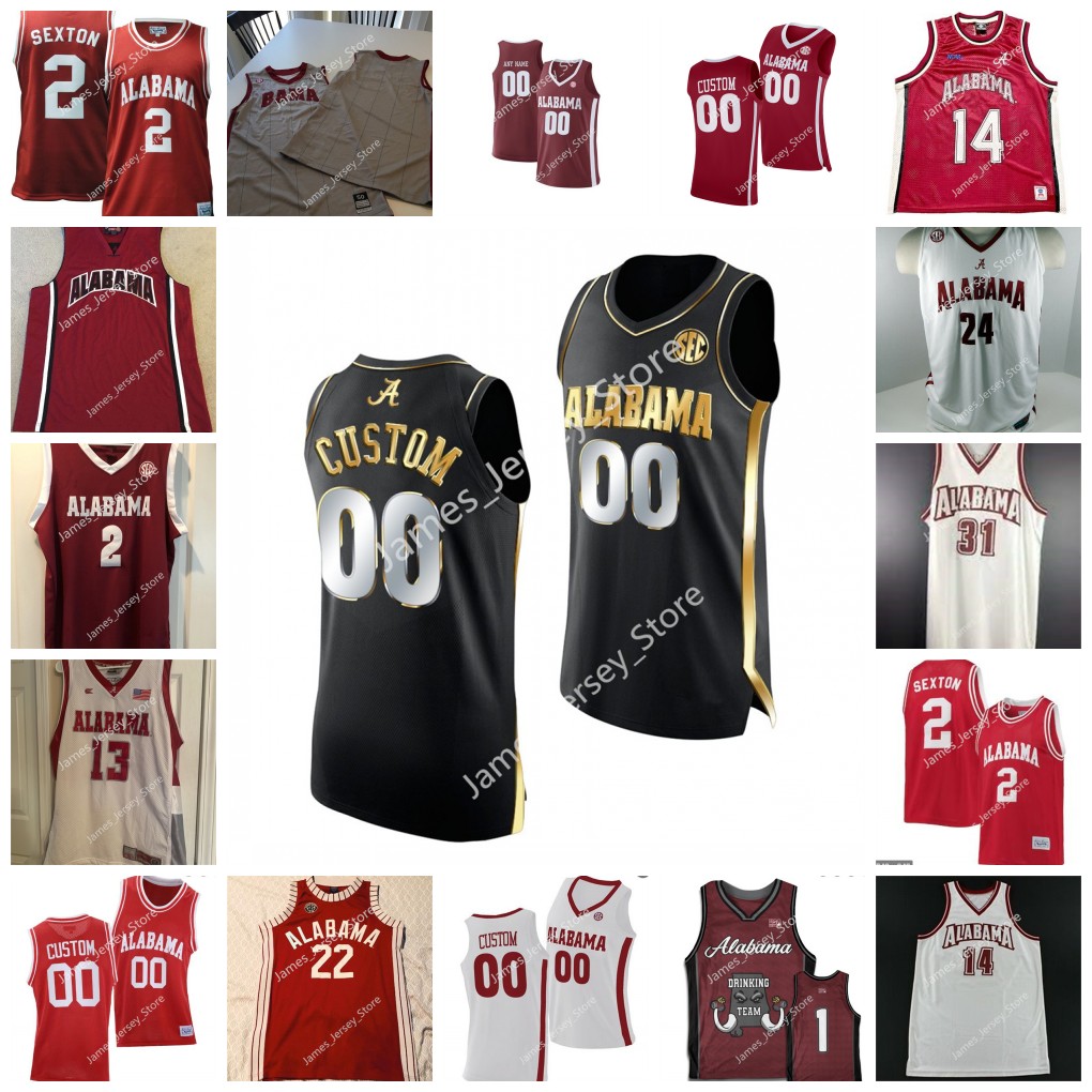 Alabama Crimson Tide Basketball Jersey 0 Javian Davis 1 Herbert Jones 2 Kira Lewis Jr. 13 Jahvon Quinerly 35 Raymond Hawkins Galin Smith Alex Tchikou Jaden Shackelford