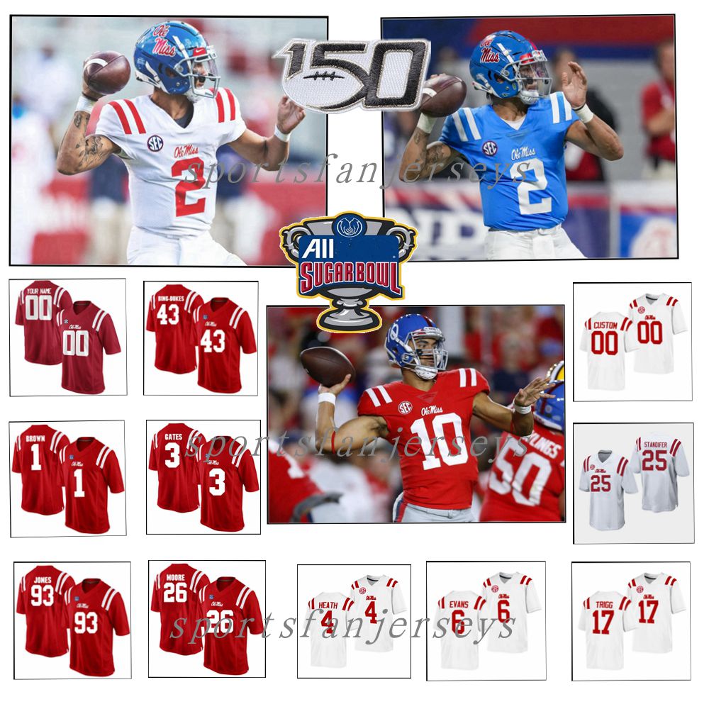 NCAA Ole Miss Rebels College American Football Jerseys Matt Corral Jersey Bo Wallace Robert Nkemdiche Ta'amu Mike Wallace Michael Oher Jaxson Dart Custom Stitched, Men's white 1 with sugar bowl patch
NCAA Ole Miss Rebels College American Football Jerseys Matt Corral Jersey Bo Wallace Robert Nkemdiche Ta'amu Mike Wallace Michael Oher Jaxson Dart Custom Stitched, Men's white 1 with sugar bowl patch