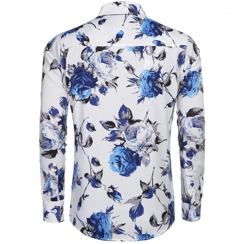 Men' Casual Shirts Men Turn Down Collar Long Fashion Sleeve Floral Single Breasted Winter, Spring, Autumn Printed Shirt, White
Men' Casual Shirts Men Turn Down Collar Long Fashion Sleeve Floral Single Breasted Winter, Spring, Autumn Printed Shirt, White