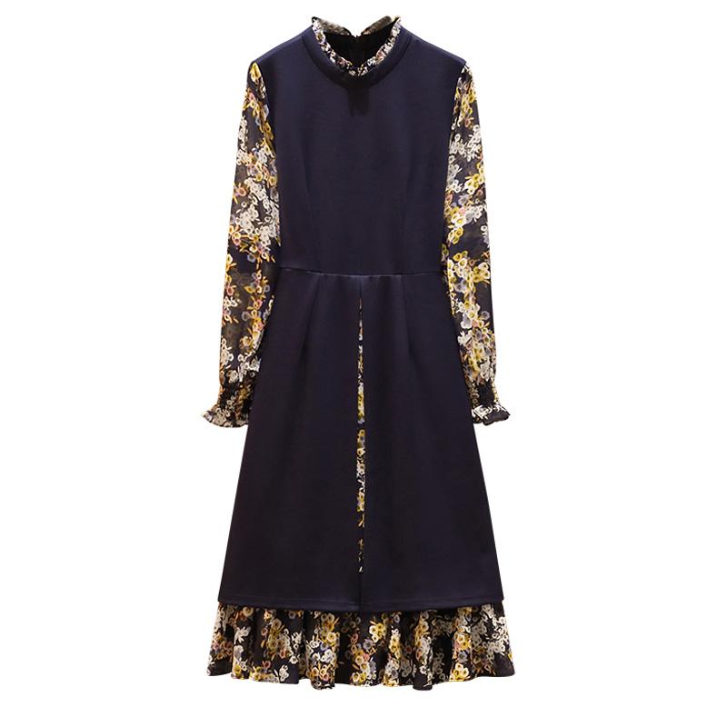 Plus Size Dresses Spring Large Women Dress Casual Fake Two-piece Midi O Neck Long Sleeve Slim Pringted Ruffles Party VestidosPlus, The color of image
Plus Size Dresses Spring Large Women Dress Casual Fake Two-piece Midi O Neck Long Sleeve Slim Pringted Ruffles Party VestidosPlus, The color of image