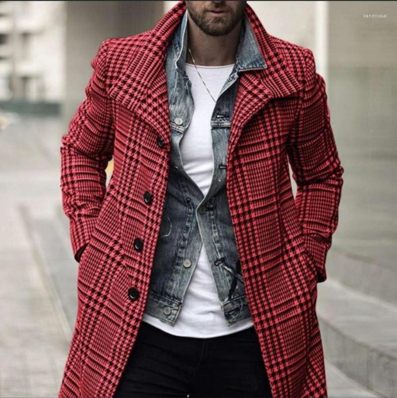 Men' Wool & Blends Autumn And Winter Fashion Plaid Lapel Coat Medium Length Over Long For Men Red Kend22, Black
Men' Wool & Blends Autumn And Winter Fashion Plaid Lapel Coat Medium Length Over Long For Men Red Kend22, Black