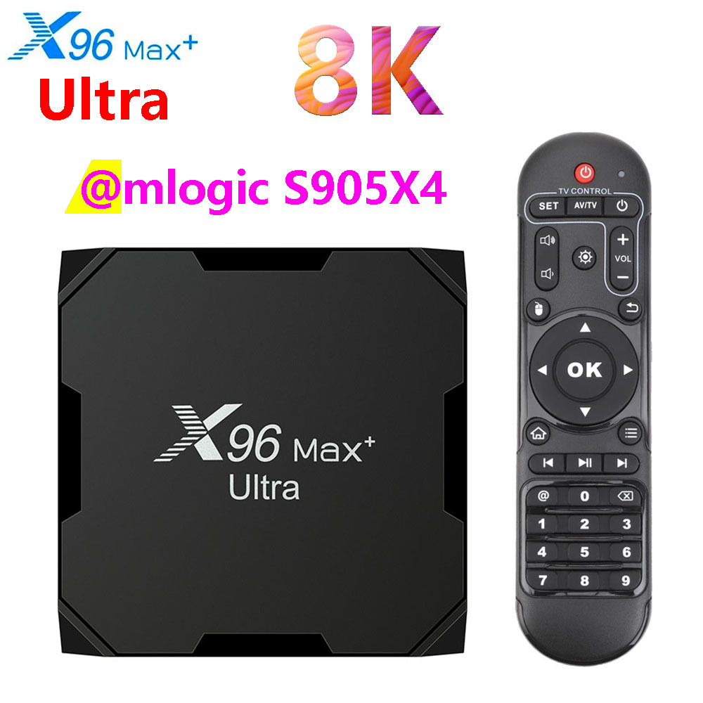 X96 Max+ Ultra Android 11 Smart TV Box Amlogic S905X4 2.4G/5G WiFi 8K H.265 HEVC Set TopBox Media Player X96 X4 100M
