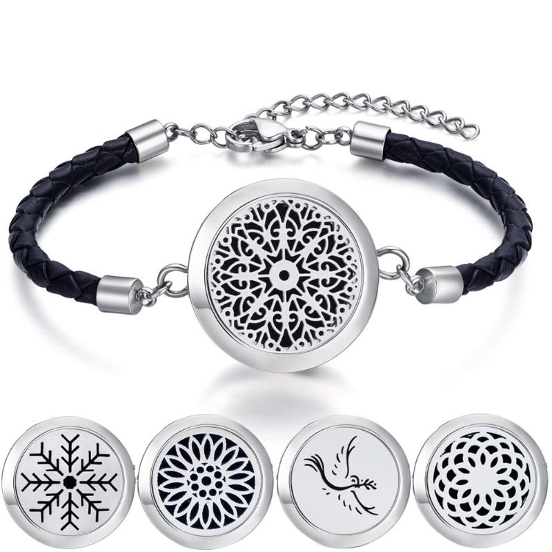 Charm Bracelets Stainless Steel Adjustable Genuine Leather Essential Oil Diffuser Bangle Perfume Women Jewelry
Charm Bracelets Stainless Steel Adjustable Genuine Leather Essential Oil Diffuser Bangle Perfume Women Jewelry