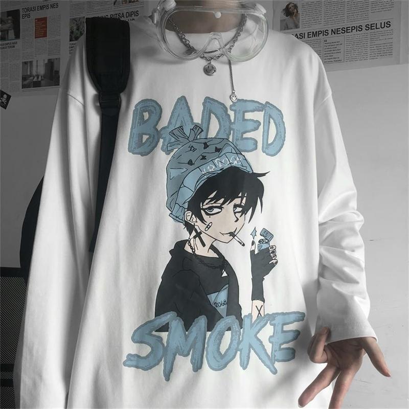 Men' T-Shirts Harajuku Oversize Men Long Sleeve Autumn T-Shirt Gothic Black Ulzzang Cozy Casual Streetwear Loose Plus Size Hip Hop BF T Shi, Hei1
Men' T-Shirts Harajuku Oversize Men Long Sleeve Autumn T-Shirt Gothic Black Ulzzang Cozy Casual Streetwear Loose Plus Size Hip Hop BF T Shi, Hei1
