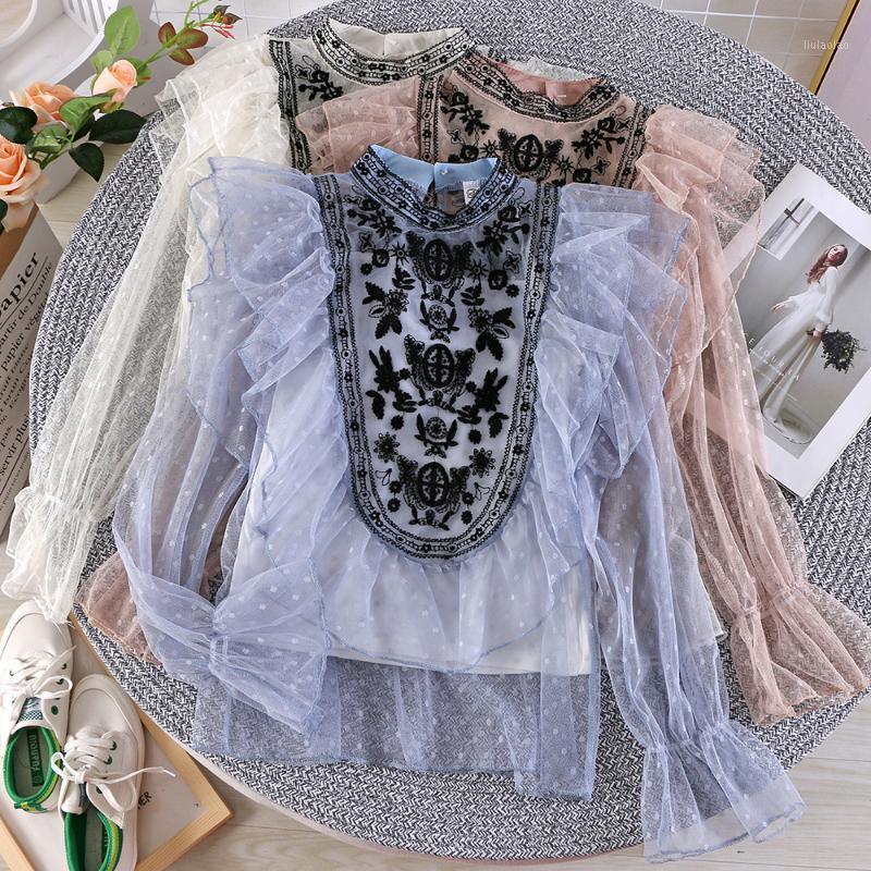Women's Blouses & Shirts 2022 Autumn Women Flare Sleeve Polka Dot Mesh Gauze Lace Flower Ruffles Shirt Lady Elastic Slim Pullover Party Chic, Women blouse shirt
Women's Blouses & Shirts 2022 Autumn Women Flare Sleeve Polka Dot Mesh Gauze Lace Flower Ruffles Shirt Lady Elastic Slim Pullover Party Chic, Women blouse shirt