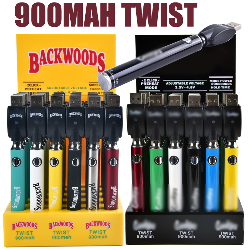Cookies Backwoods 510 Battery Twist Preheat VV Battery 900mAh Bottom Voltage Adjustable Usb Charger Vape Pens 30Pcs per Display Box
Cookies Backwoods 510 Battery Twist Preheat VV Battery 900mAh Bottom Voltage Adjustable Usb Charger Vape Pens 30Pcs per Display Box
