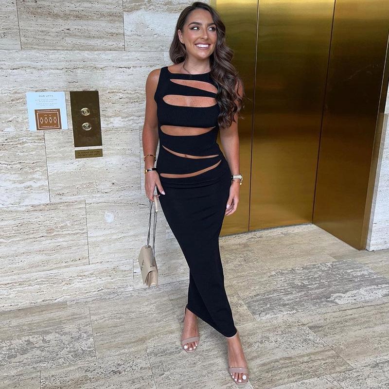 Casual Dresses Women Fashion Hollow Out Sleeveless Party Club Evening Long Dress 2022 Summer Clothes Wholesale Items For BusinessCasual, Black
Casual Dresses Women Fashion Hollow Out Sleeveless Party Club Evening Long Dress 2022 Summer Clothes Wholesale Items For BusinessCasual, Black