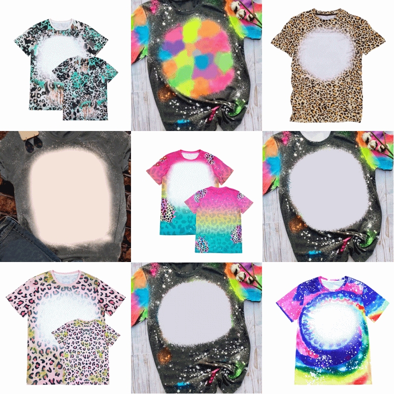 Leopard Print Sublimation Bleached Shirts Heat Transfer Blank Bleach Shirt Bleached Polyester T-Shirts Men Women Party Supplies 2708 T2
Leopard Print Sublimation Bleached Shirts Heat Transfer Blank Bleach Shirt Bleached Polyester T-Shirts Men Women Party Supplies 2708 T2