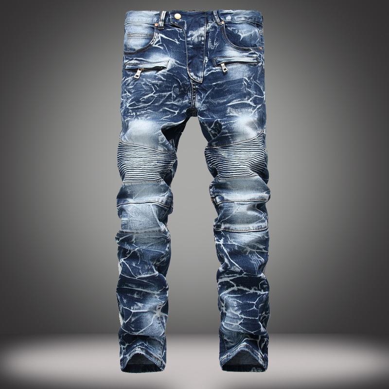 Men's Jeans High Quality Men Casual Ripped Washed Straight Slim Pleated Motorcycle Biker Pants Male Denim Trousers Plus Size 42Men's, Black
Men's Jeans High Quality Men Casual Ripped Washed Straight Slim Pleated Motorcycle Biker Pants Male Denim Trousers Plus Size 42Men's, Black