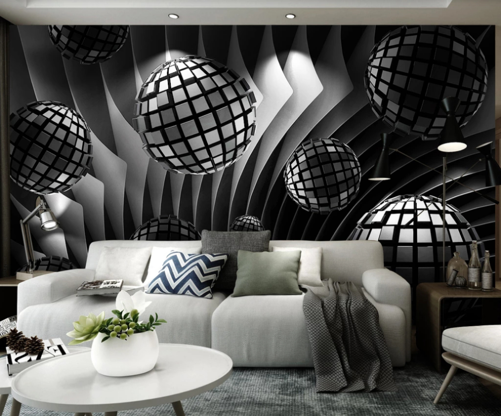 Custom wallpaper mural 3D photo wallpaper expand space modern minimalist TV background wall